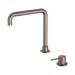 Mecca Hob Basin Mixer Square Swivel Spout (Brushed Bronze)