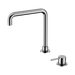 Mecca Hob Basin Mixer Square Swivel Spout (Chrome)