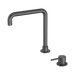 Mecca Hob Basin Mixer Square Swivel Spout (Gun Metal)
