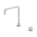 Mecca Hob Basin Mixer Square Swivel Spout (Matte White)