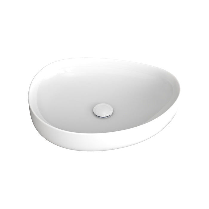 Fienza Pebble Medium Above Counter Basin (Gloss White)