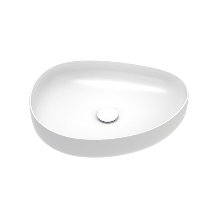 Fienza Pebble Medium Above Counter Basin (Matte White)