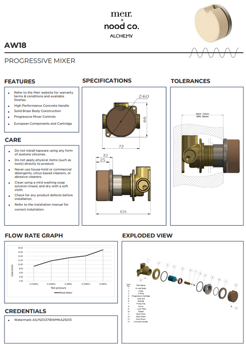 Product Specification Information