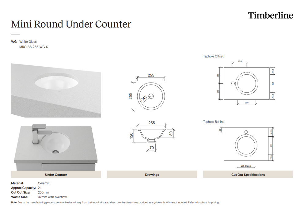 Product Specification Information