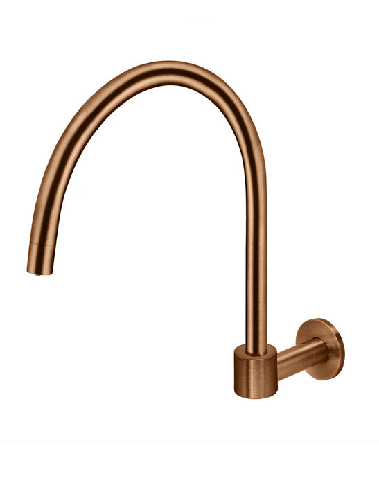 Round High-Rise Swivel Wall Spout (Lustre Bronze)