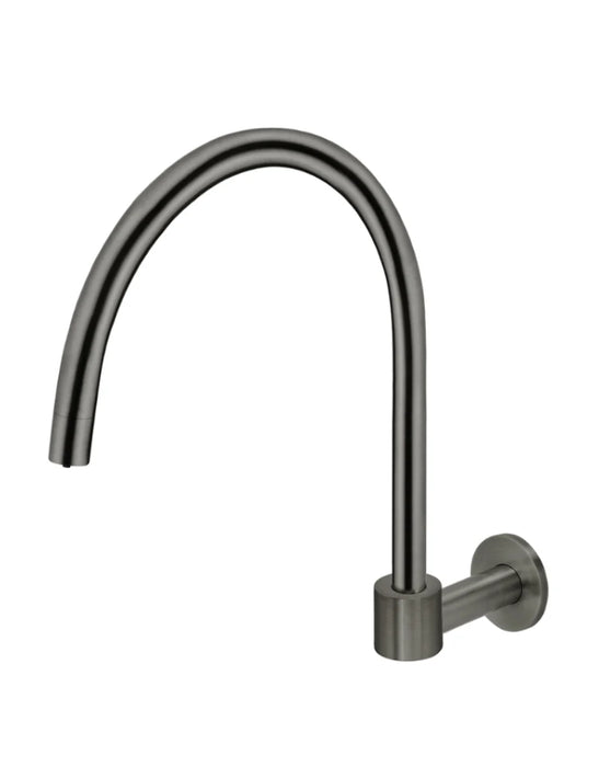 Round High-Rise Swivel Wall Spout (Shadow Gunmetal)