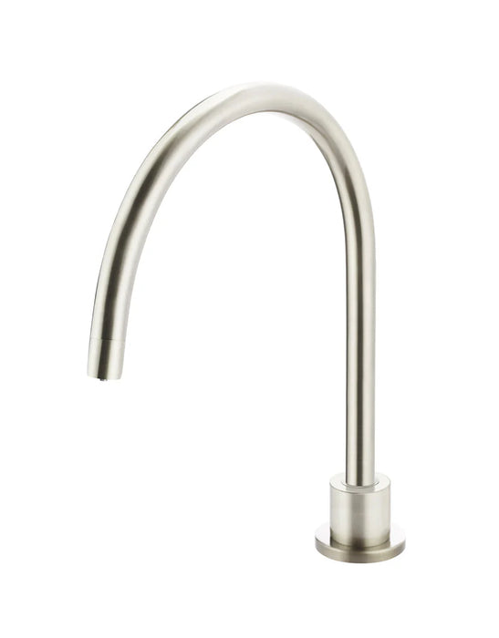 Round Gooseneck High-Rise Swivel Hob Spout (Brushed Nickel)