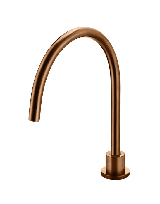 Round Gooseneck High-Rise Swivel Hob Spout (Lustre Bronze)
