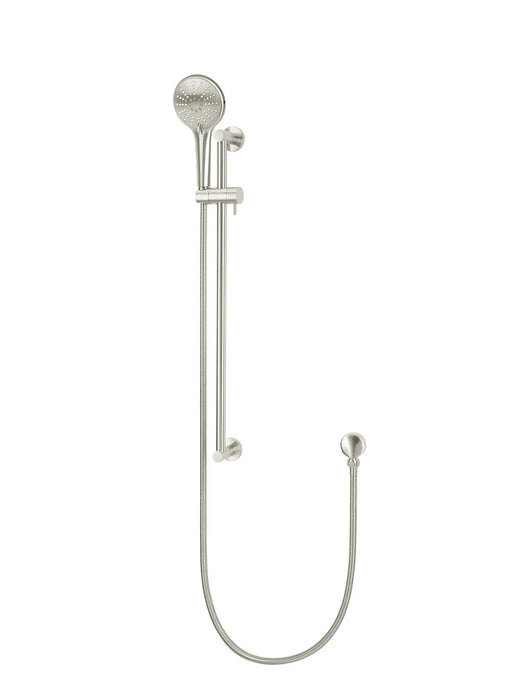 Round Three Function Hand Shower on Rail Column (PVD Brushed Nickel)