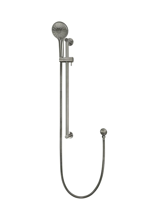 Round Three Function Hand Shower on Rail Column (Shadow Gunmetal)