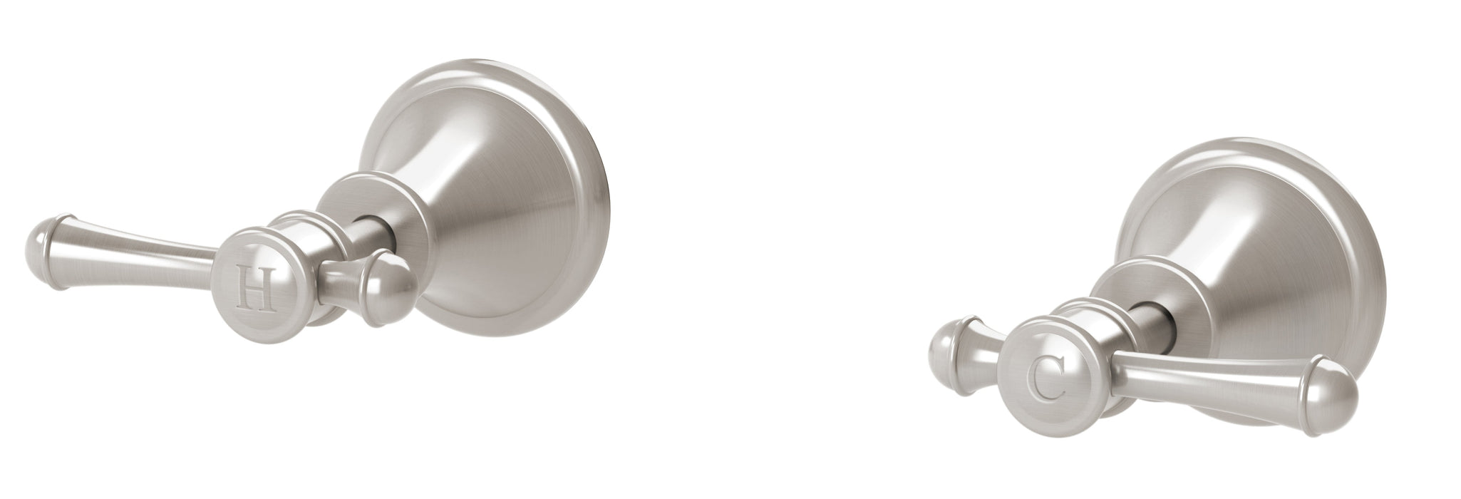 Nostalgia Lever Wall Top Assemblies (Brushed Nickel)