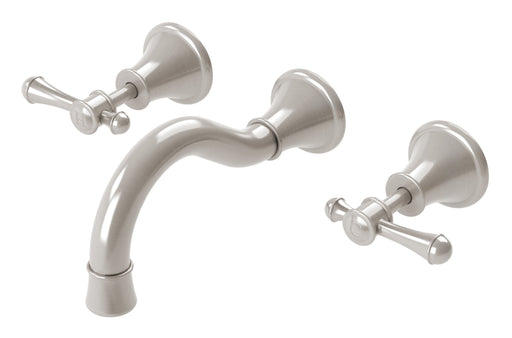 Nostalgia Lever Bath Set 180mm Shepherds Crook (Brushed Nickel)