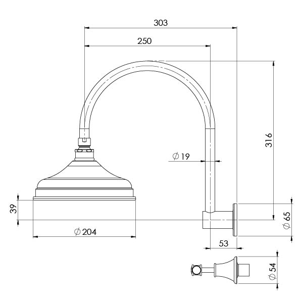 Nostalgia Lever Shower Set (Brushed Nickel)