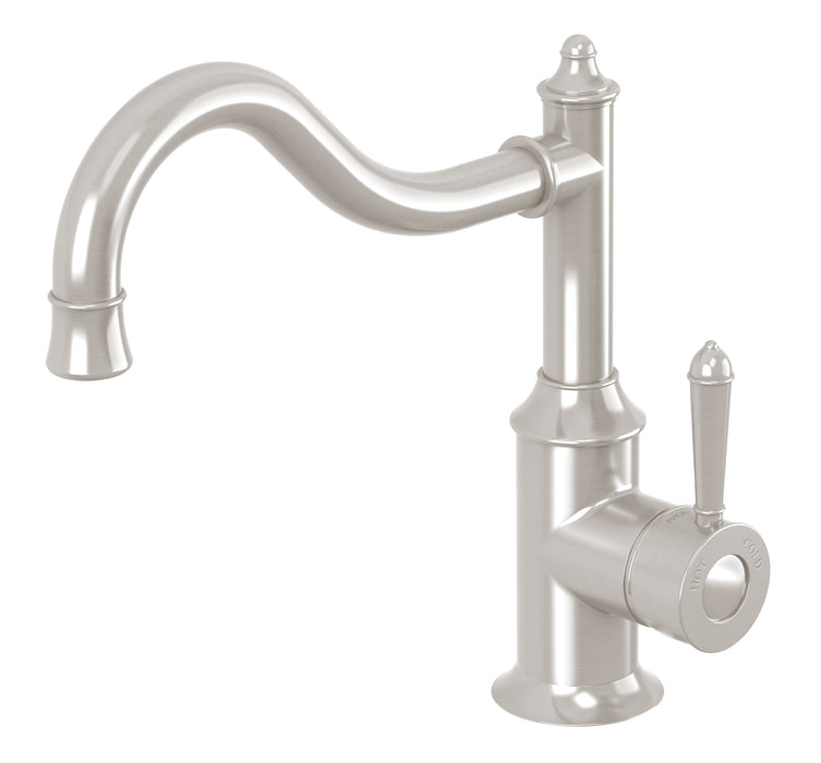 Nostalgia Sink Mixer 220mm Shepherds Crook (Brushed Nickel)
