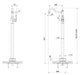 Nostalgia Floor Mounted Bath Mixer (Line Drawing)