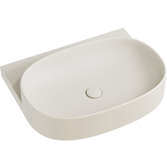 Fienza Pill Concrete Wall Hung Basin (Warm White)