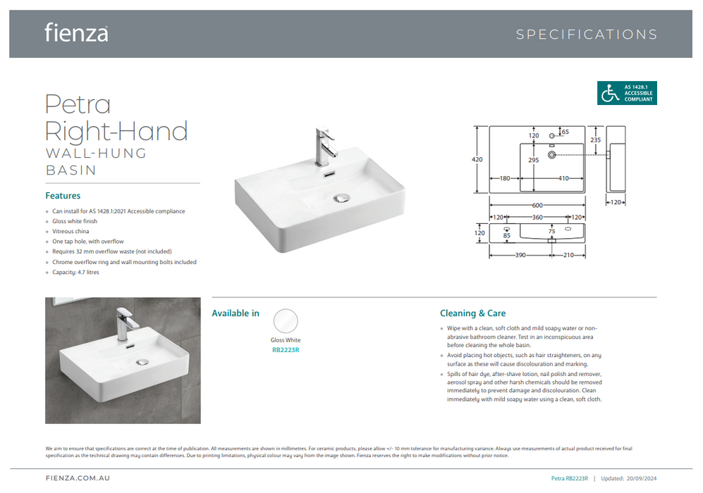 Product Specification Information Right