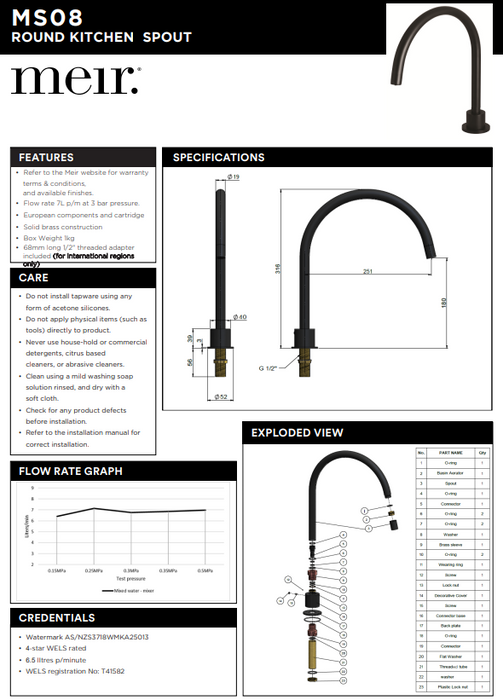 Product Specification Information