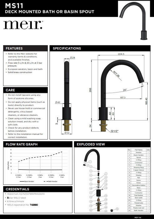 Product Specification Information