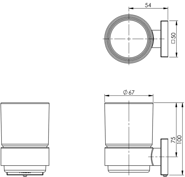 Radii Tumbler (Square) (Chrome)