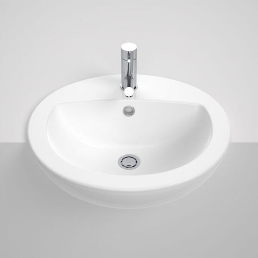 Caroma | Venecia Semi-Recessed Vanity Basin White (1 or 3 Tapholes)