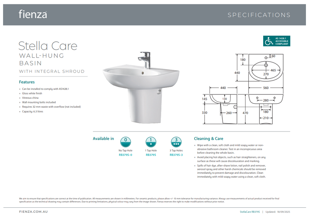Product Specification Information With Shroud