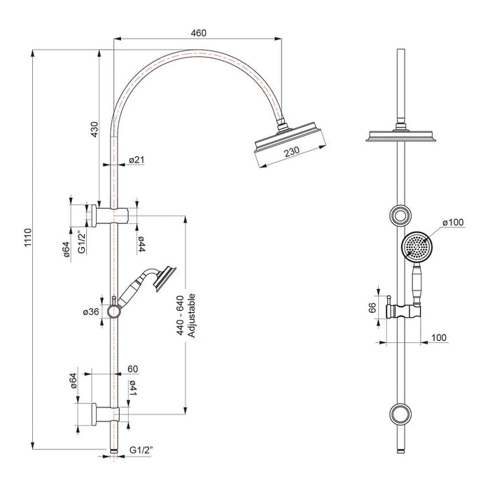 Villeroy & Boch Avia 2.0 Shower System (Multiple Finish Options)