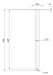 Vivid Ceiling Arm Only 450mm (Matte Black) (Line Drawing)