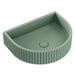 Fienza Valentina Fluted Arch Concrete Wall Basin (Sage)
