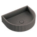 Fienza Valentina Fluted Arch Concrete Wall Basin (Warm Grey)