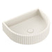 Fienza Valentina Fluted Arch Concrete Wall Basin (Warm White