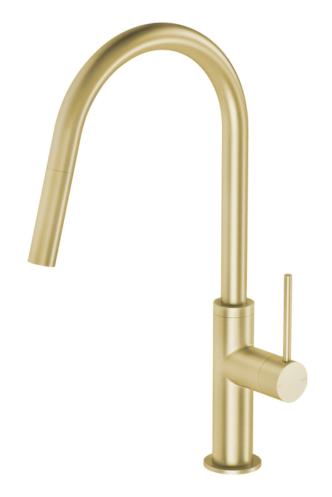 Vivid Slimline Pullout Sink Mixer (Brushed Gold)