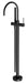 Vivid Slimline Floor Mounted Bath Mixer with Hand Shower (Matte Black)