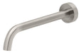 Vivid Slimline Wall Basin Outlet 230mm Curved (Brushed Nickel)