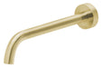 Vivid Slimline Wall Bath Outlet 230mm Curved (Brushed Gold)