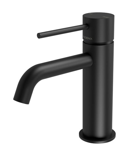 Vivid Slimline Basin Mixer Curved Outlet (Matte Black)