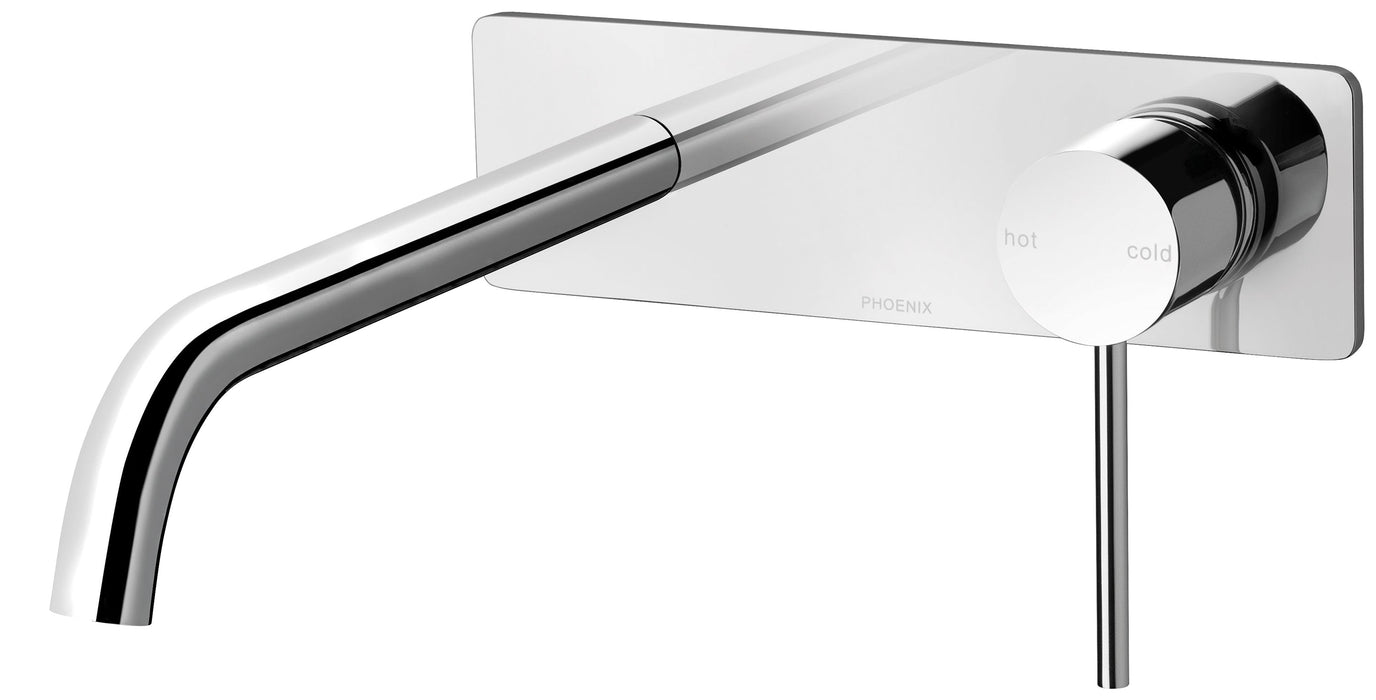 Vivid Slimline Wall Bath Mixer Set 230mm (Chrome)