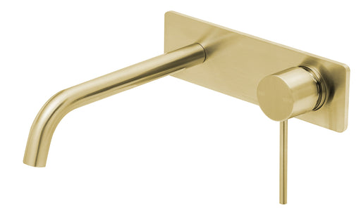 Vivid Slimline Wall Basin Mixer Set 230mm (Brushed Gold)