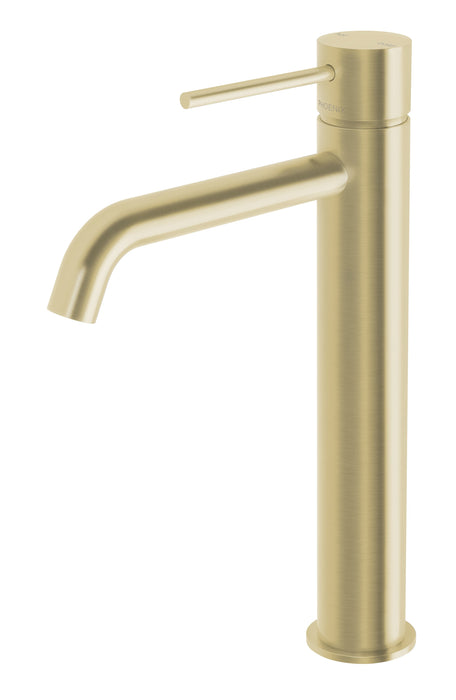 Vivid Slimline Vessel Mixer Curved Spout (Brushed Gold)