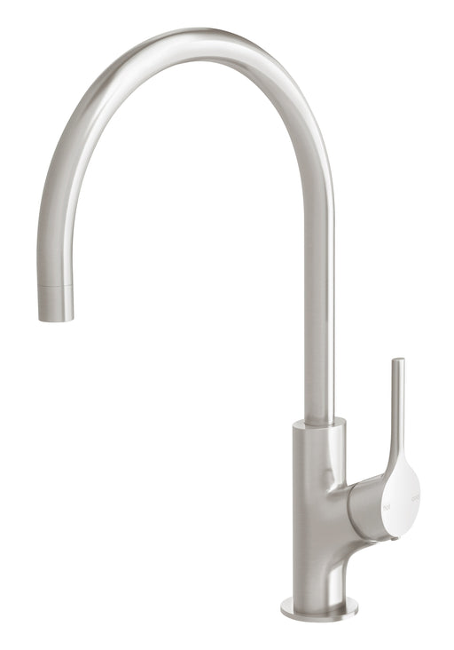 Vivid Slimline Oval Sink Mixer 220mm Gooseneck (Brushed Nickel)