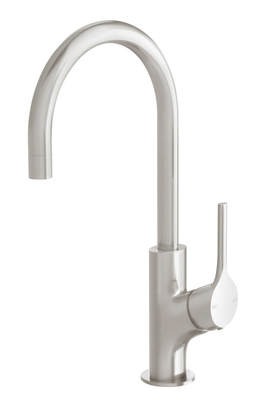 Vivid Slimline Oval Sink Mixer 160mm Gooseneck (Brushed Nickel)