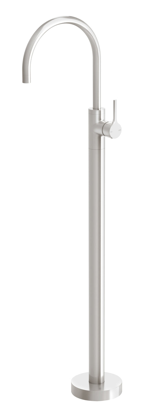 Vivid Slimline Oval Floor Mounted Bath Mixer (Brushed Nickel)