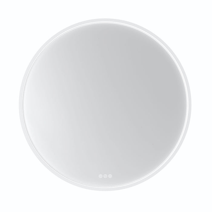 Euro Mirror OLËK White Frame Round LED Mirror (Multiple Sizes)