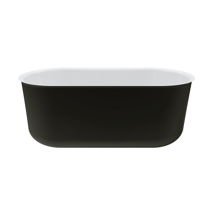 Fienza Windsor Freestanding Acrylic Bath No Overflow - 1500mm (Matte Black)