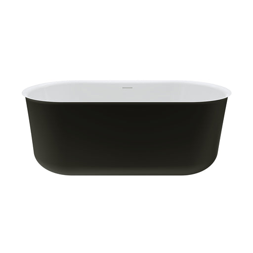 Fienza Windsor Freestanding Acrylic Bath with Overflow - 1500mm (Matte Black)
