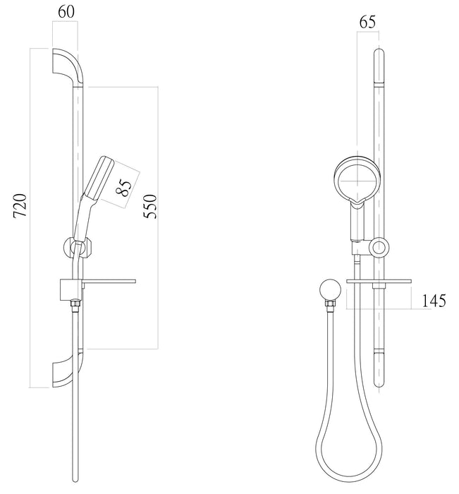 Ivy Rail Shower (Chrome)