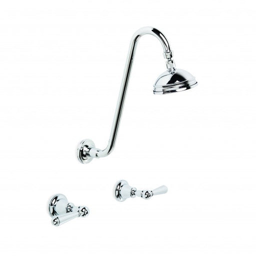 Neu England Shower Set with Extended Arm and 100mm Ball Joint Rose (Lever) (Chrome)