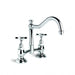 Neu England Kitchen Mixer with Traditional Swivel Spout 140mm Fixed Centres (Cross Handles) (Chrome)