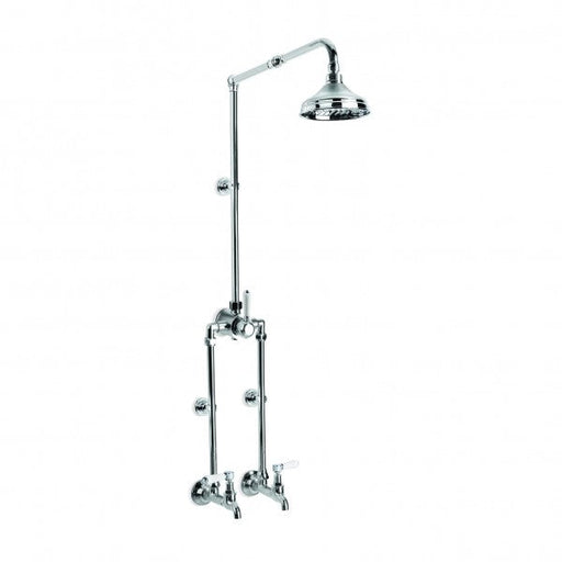 Winslow Bath Overhead Shower Set Exposed with Mixer and 150mm Rose (Lever) (Chrome)