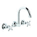 Winslow Wall Set with 185mm Swivel Spout (Cross Handles) (Chrome)